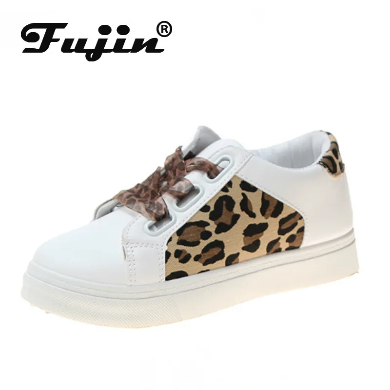 

Fujin Flat Shoes Women Autumn Flats Dropshipping Student Fashion Casual Trainers Sneakers Popular Leopard Female Light Shoes
