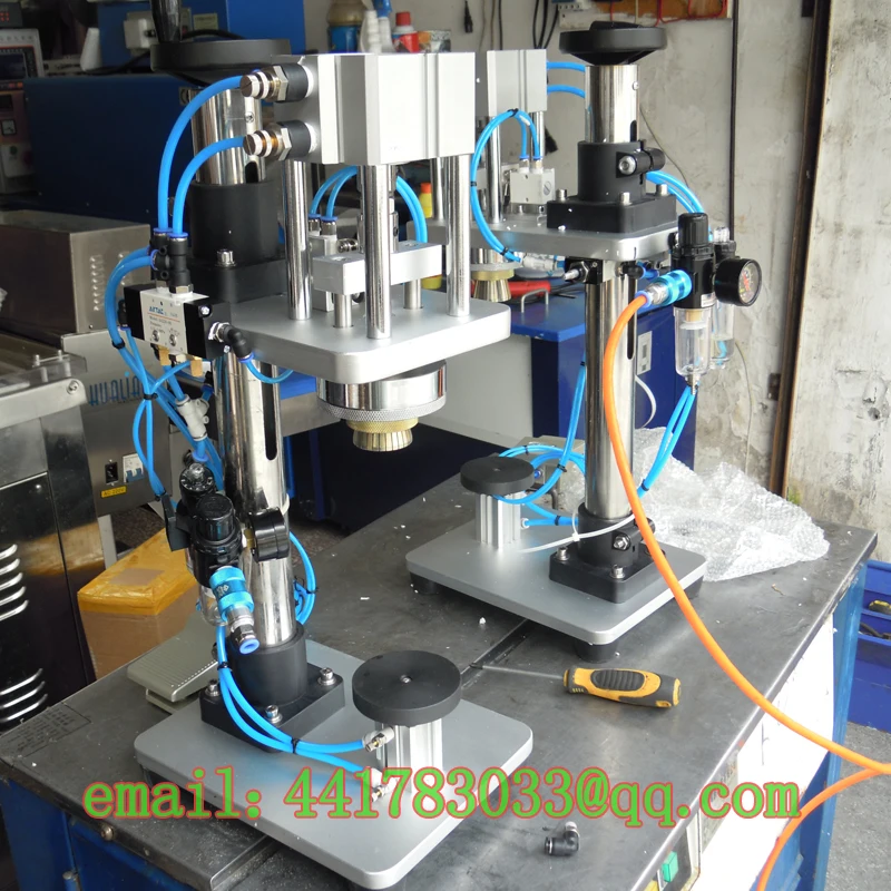Pneumatic glass bottle lock machine Perfume bottle sealing machine