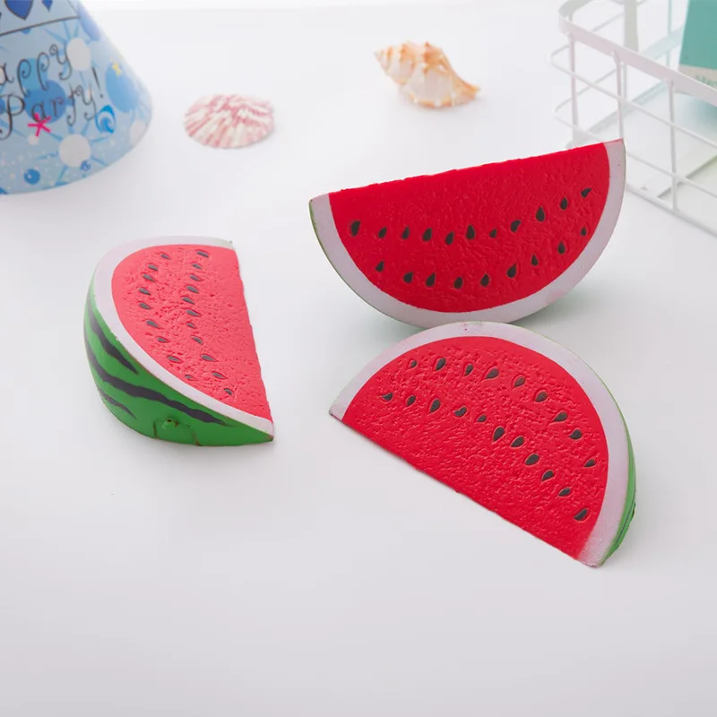 

1Pcs PU 14.5cm Jumbo Squishy Watermelon Super Slow Rising Squeeze Soft Stretch Scented Bread Cake Fruit Fun Kids Toys Gift