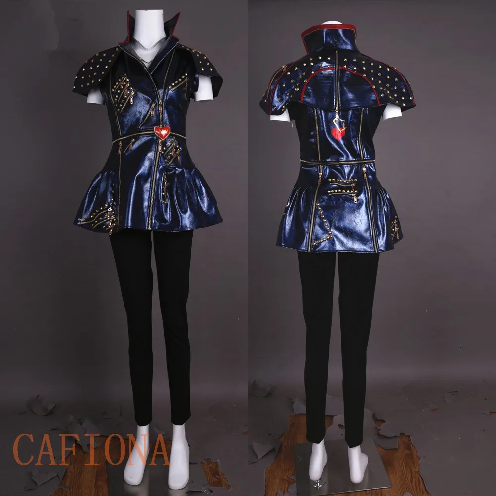 Cafiona Descendants 2 cosplay Mal карнавальный костюм кожаная куртка в стиле панк на заказ размер Вечерние