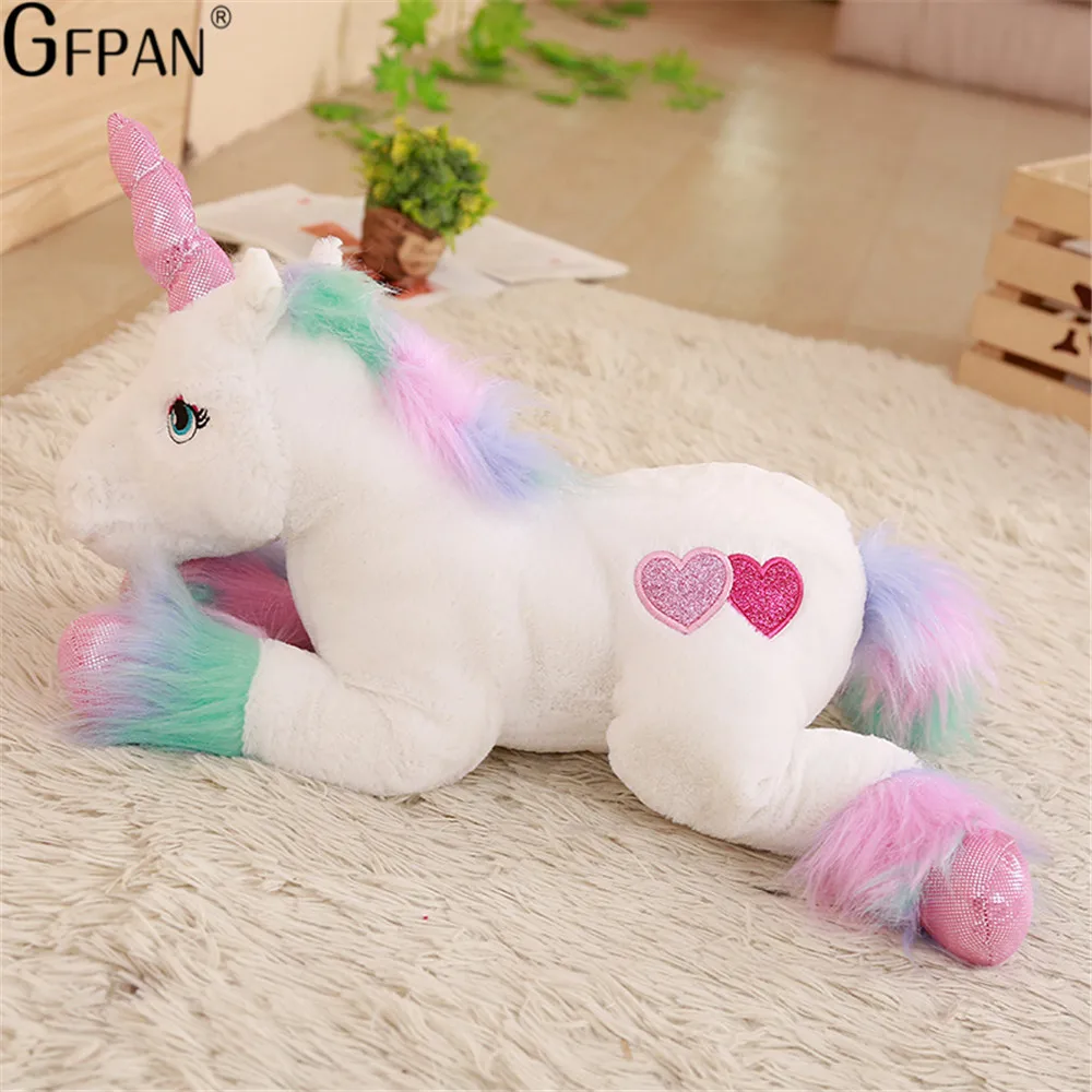 1PC 40cm White Unicorn Plush Toys low Price Stuffed Animal Soft Doll Home Decor Children Photo Props Birthday Gift For Kids