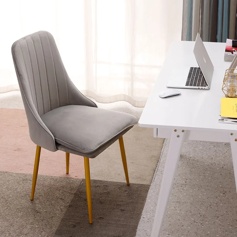 

Modern Minimalist Sponge Velvet Restaurant Furniture Chair Restaurant Modern Pu China Iron Chair Wood Kitchen Dining Chair Rest