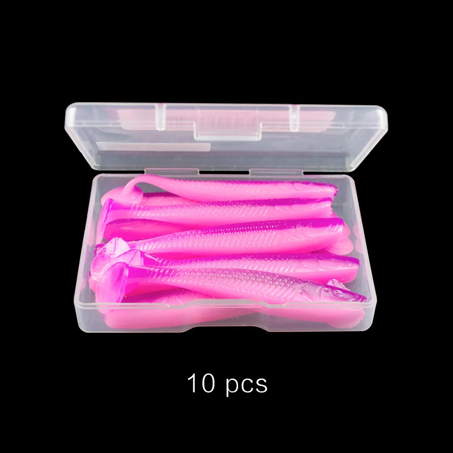 10pcs 65mm Soft Fishing Lures Silicone Bait Set 2.1g Easy Shiner Fish Swimbait 2 Tone Color Artificial Wobblers Pesca | Спорт и