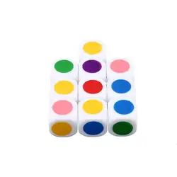 6 Sidded пунктирные кубики Красочные печати настольные игры любителей игральные кости акрил 10 шт
