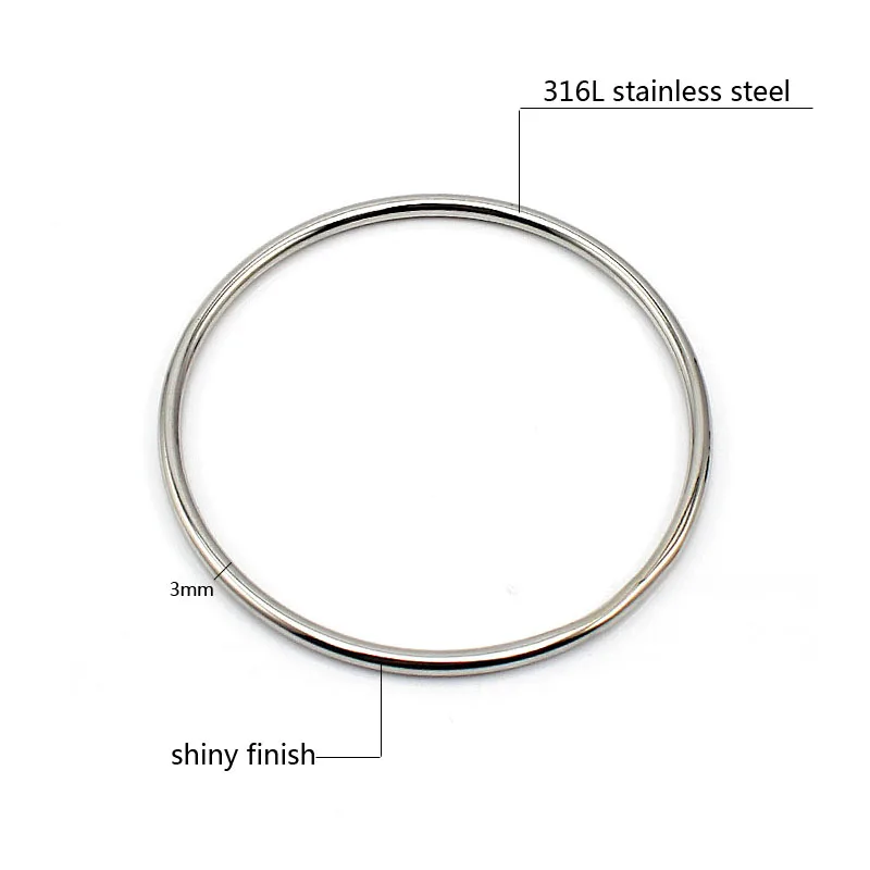 Stainless Steel Jewelry Bangle Casual Simple Silver Color Circle Bracelet For Women Drop Shipping 2