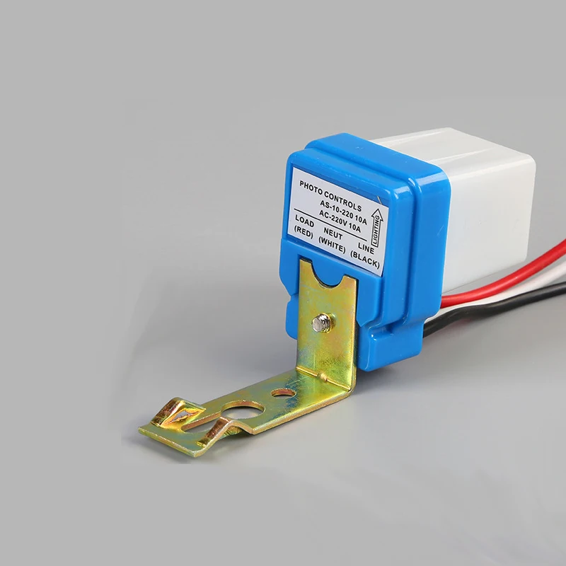 Автоматическая Автоматическое включение/выключение фотоэлемент переключатель уличного света переменного тока 220 V/110 V/24 V/12 V 50-60 Гц 10A
