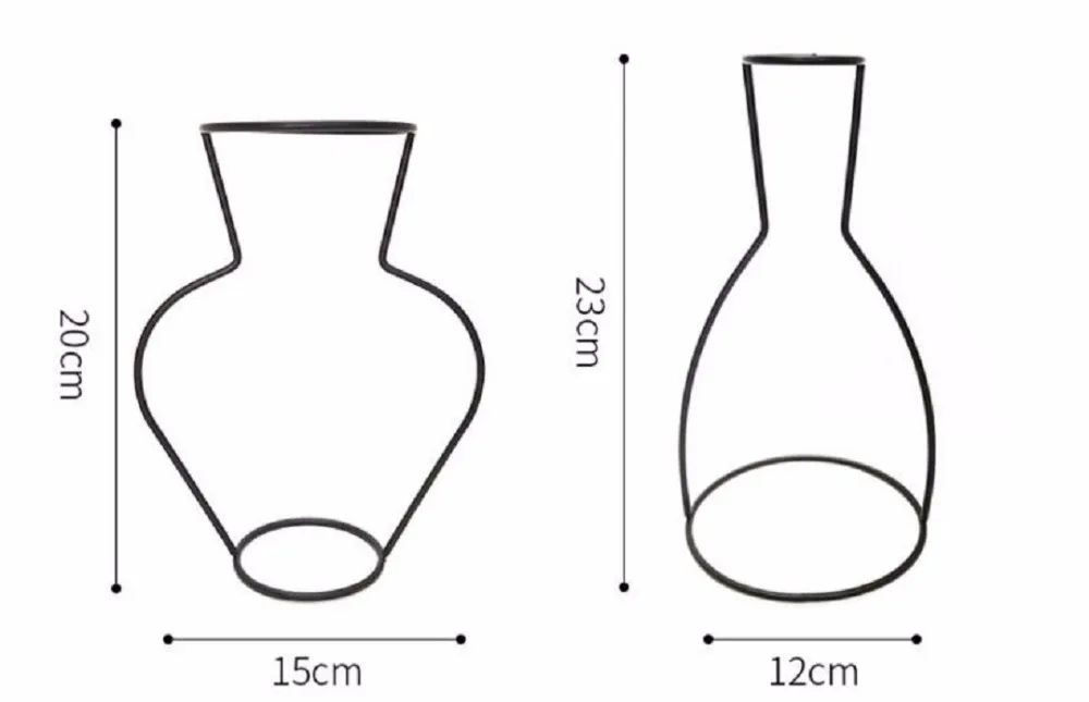 Современные креативные скандинавские железные вазы, стеллажи для растений, украшения для дома, цветок, ремесла, настольные украшения, икебана, цветочные композиции