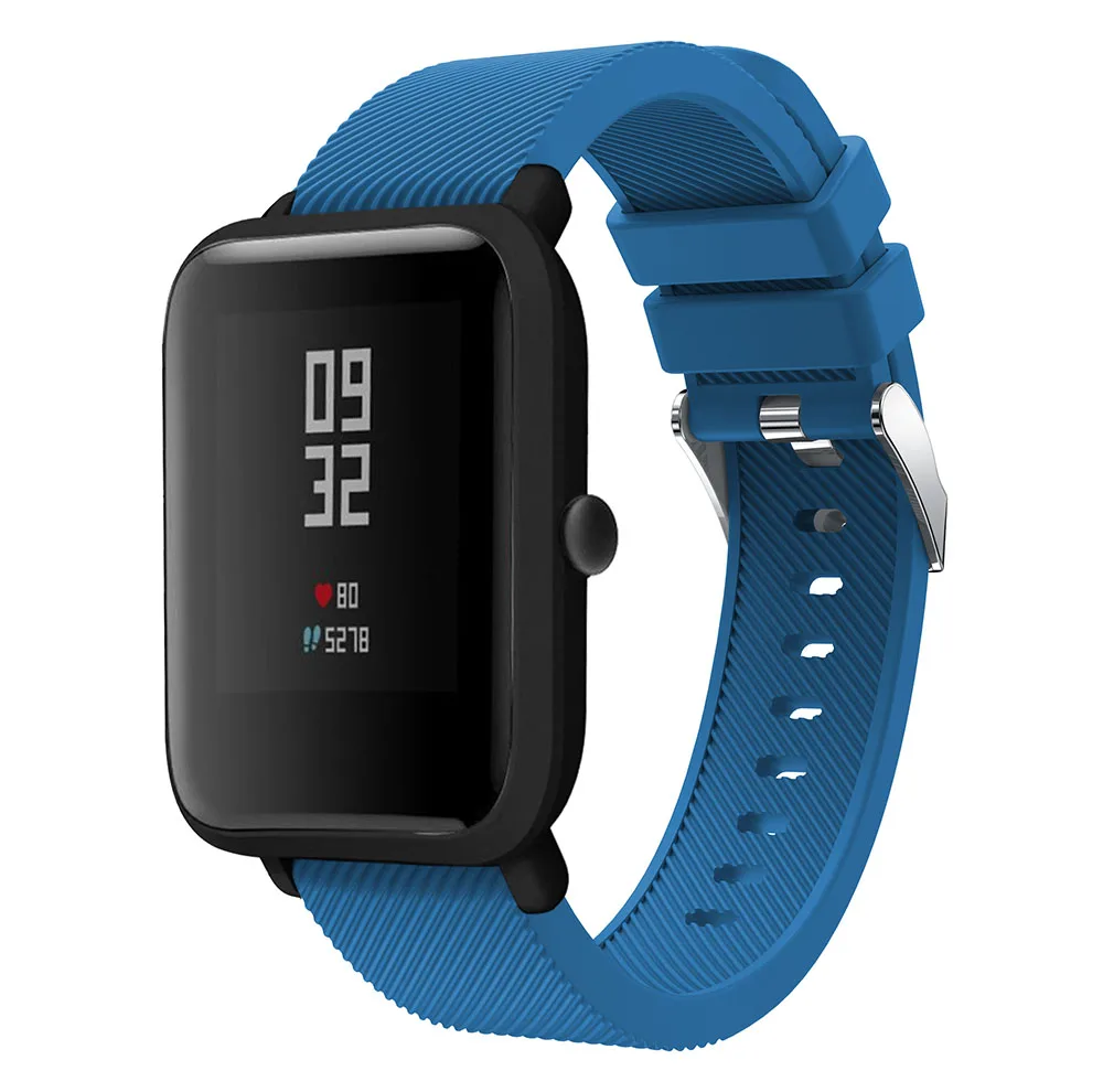 Ремешок для часов 20 мм Xiaomi Huami Amazfit bip Youth Lite силиконовый ремешок наручных смарт
