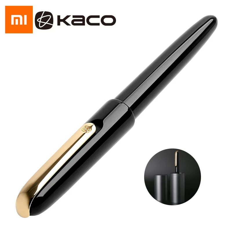 

Xiaomi Youpin kaco Gold tip pen 14K F nib 0.5mm Office business signature signature calligraphy pen gift box only 27.5g