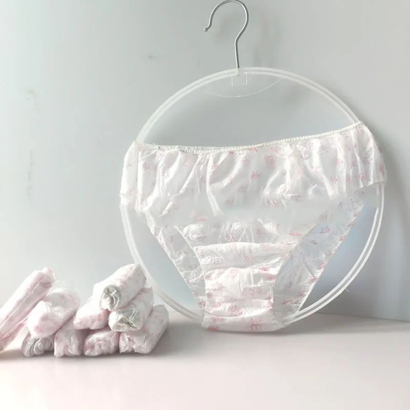 drop shipping women polyester mid rise travel disposable briefs female