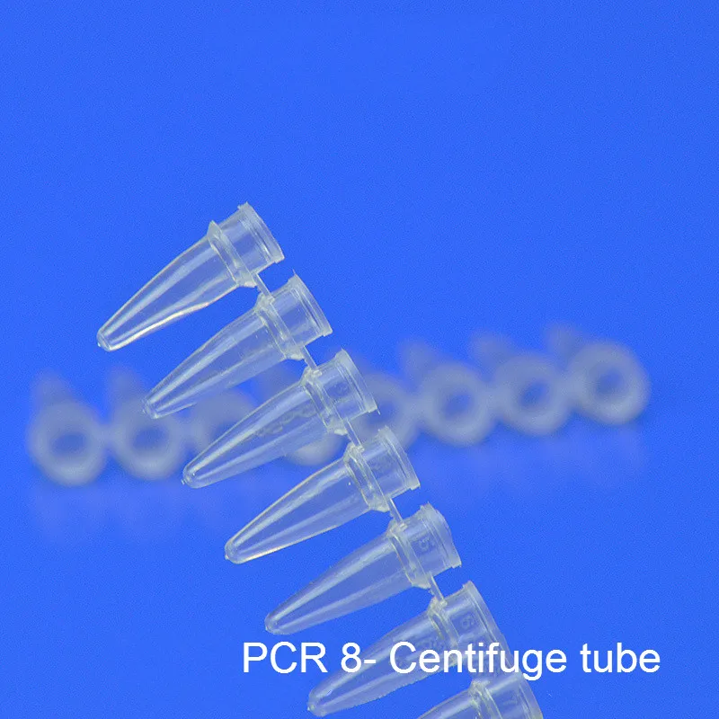 0,2 мл Тонкостенные PCR 8-центрифужные трубки полоски W колпачки для Agarose Gene Experiment 200 шт(8 шт/ряд