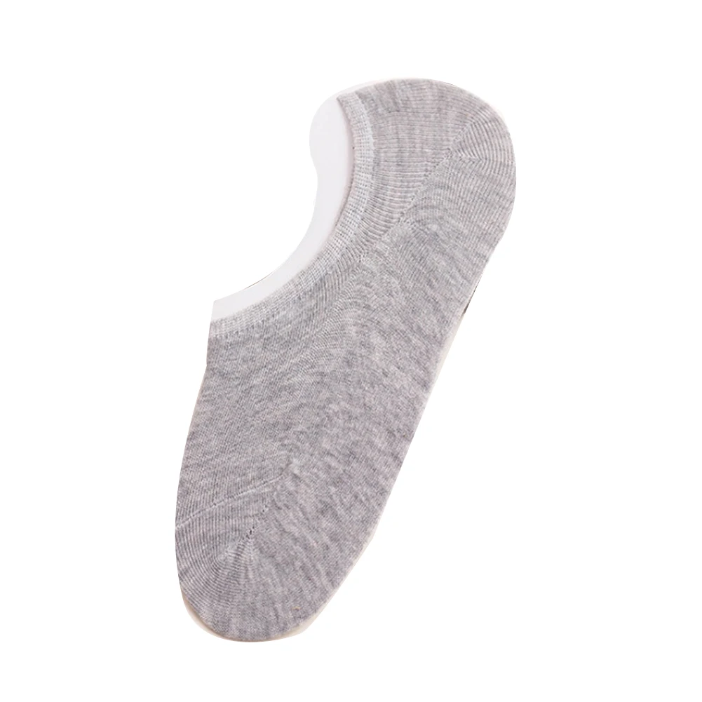 

5 Pairs Cotton Blend Casual Elastic Non Slip Solid Soft Sneaker Comfortable Boat Men Invisible Socks Sweat Absorbing Sports
