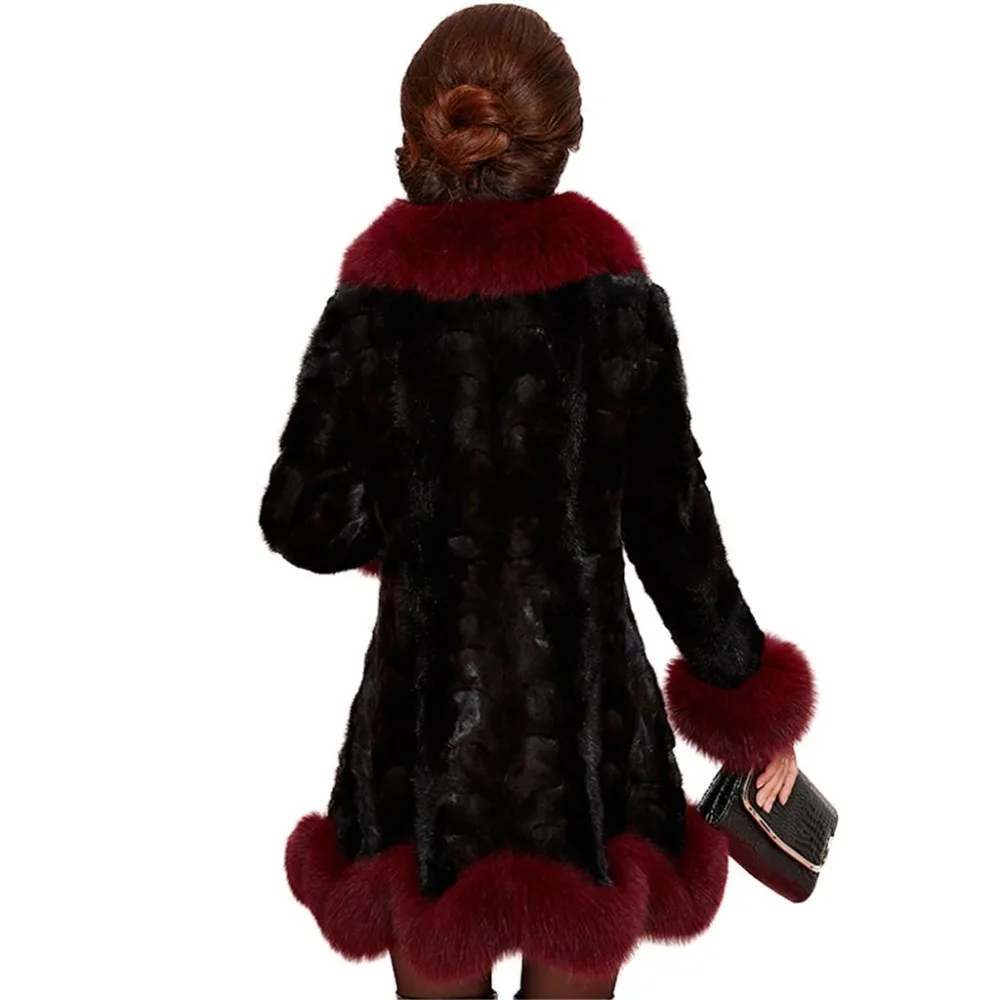 5xl 2019 Véritable Collar Réel V839 Chaud Hiver 100 Red Collar Manteau Naturelle Manteaux Fox Femmes De Nouveaux Col Fourrure Plus Vison Collar Taille sivel Femme black U7OWd