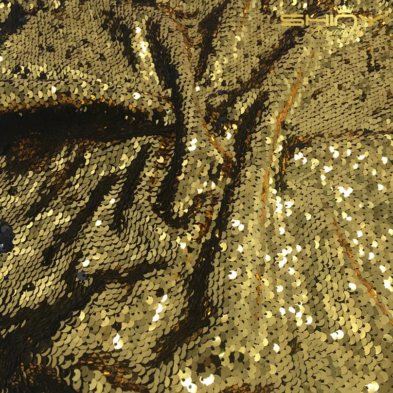 ShinyBeauty 2 шт. золотой и черный занавес фон 6x9FT Русалка блесток ткань для