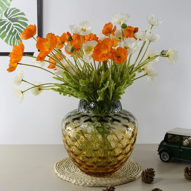 Modern style terrarium colored glass vase for decoration home decor