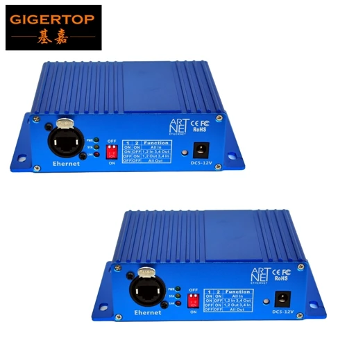 TIPTOP TP-D16 Art-net DMX 4/8 профессиональный сценический светильник, устройство управления, режим сервера/режим узла Ethernet, прием сигнала Art-Net - Цвет: 2