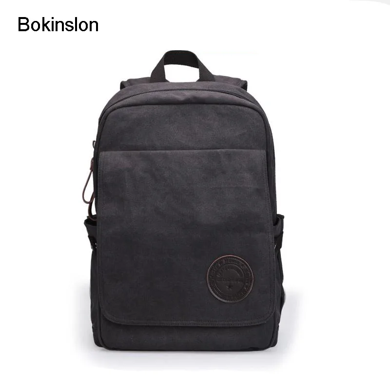 Bokinslon Man Backpack Designers Canvas Fashion Men Backpacks Large