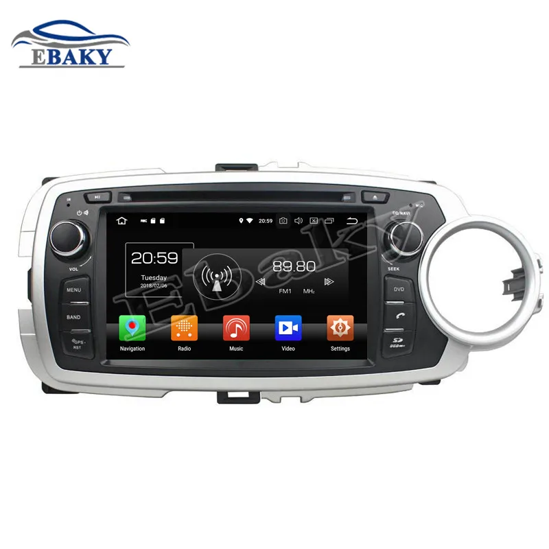 Discount NaviTopia 7inch 4GB RAM 64GB ROM Octa Core Android 9.0 Car DVD Player For Toyota YARIS 2012 2013/GPS 9
