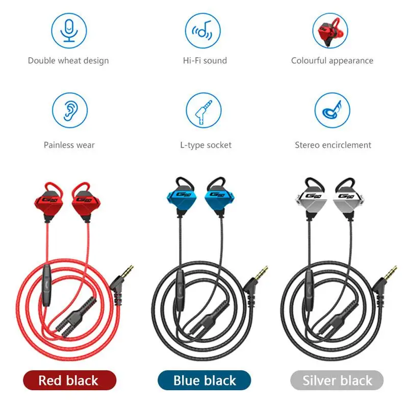 G11 e-спортивные наушники съемный микрофон 3,5 мм 1,2 м провод HIFI звуковая гарнитура для игры PUBG