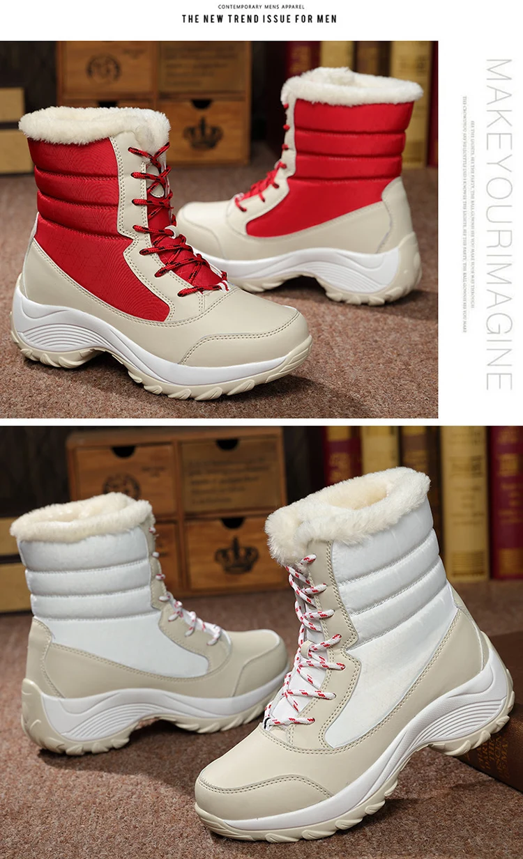 Valstone/зимние женские ботинки; теплые зимние ботинки; дышащие кроссовки на платформе; обувь с плюшевой подкладкой; женская обувь, увеличивающая рост; большие размеры 35-42