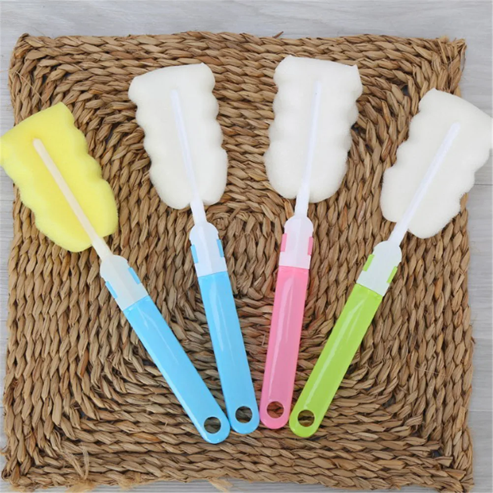 1Pcs/2pcs Sponge Baby Bottle Cleaning Sponge Brushes Glass Milk Feeding
