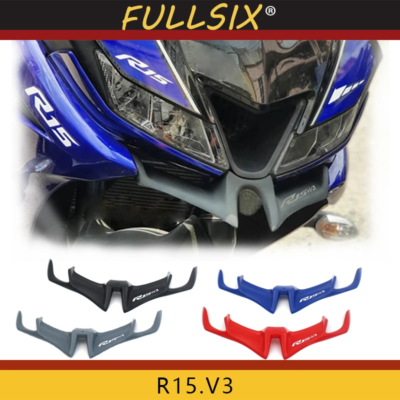 

For YAMAHA YZF R15 V3.0 yzf r15 v3.0 2017-2019 Motorcycle Front Fairing Aerodynamic Winglets ABS Plastic Cover Protection Guards