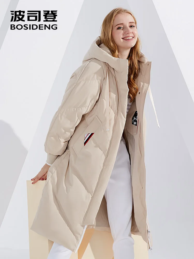 BOSIDENG 2018 new winter thicken down coat hooded long down jacket women parka waterproof high quality loose B80142604DS BOSIDENG 2018 new winter thicken down coat hooded long down jacket women parka waterproof high quality loose B80142604DS