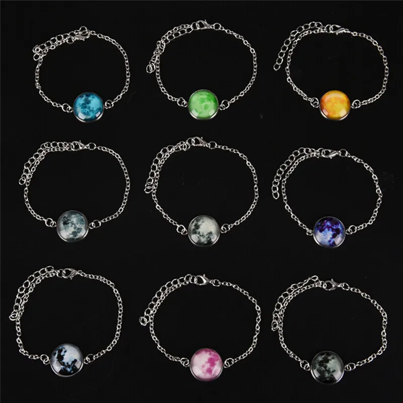22cm Solar System Planets E Moon Glow In The Dark Bracelet Charm 22cm Solar System Planets E Moon Glow In The Dark Bracelet Charm Astrology Jewelry Universe Galaxy Bangle Gift Chain Link Bracelets From