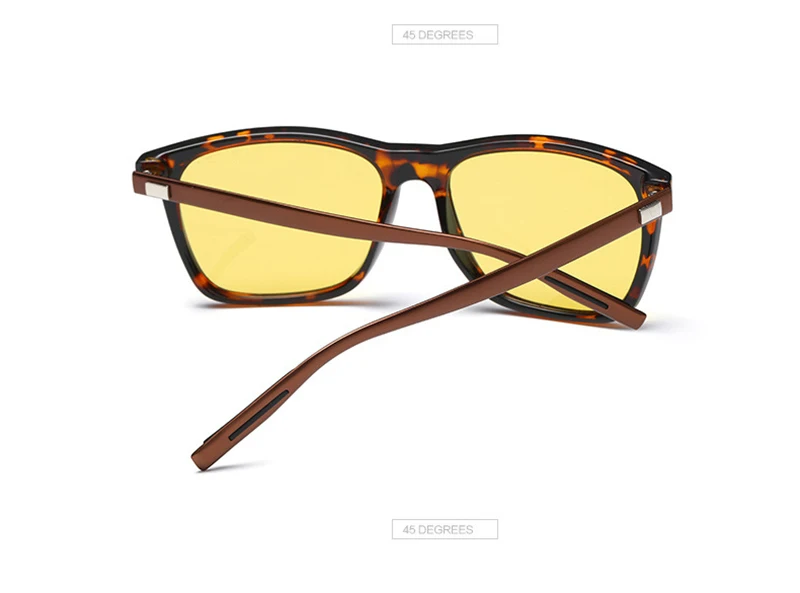 HD поляризованные солнцезащитные очки ночного видения, мужские винтажные квадратные мужские очки для вождения, поляризованные солнцезащитные очки для ночного видения