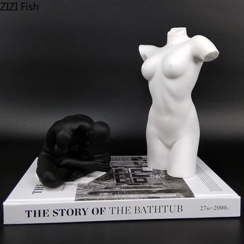 

Nordic Style Creative Ceramics Sculpture Portrait Decoration Crafts Desktop Home Decoration Small Ornaments