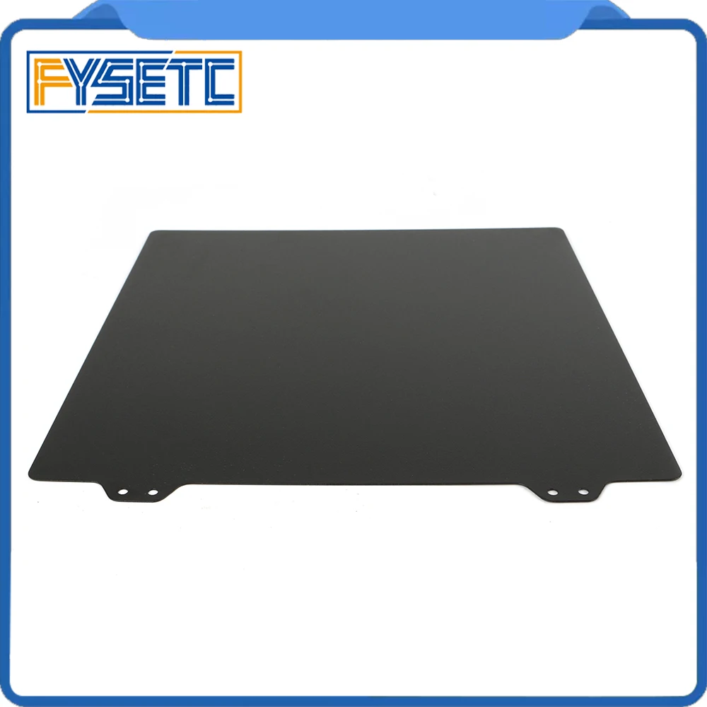 Koop 220 235 300mm MK52 Dubbelzijdig Geweven PEI Lente Staalplaat Gepoedercoat PEI Voor Prusa i3 MK3 MK3S Ender 3 Anet A8 Wanhao