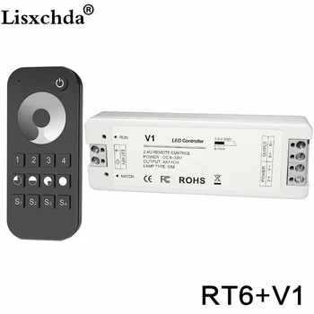 

DC5-24V 8A wireless rf 2.4G 4 zone led Touch remote controller dimmer for single color led strip light