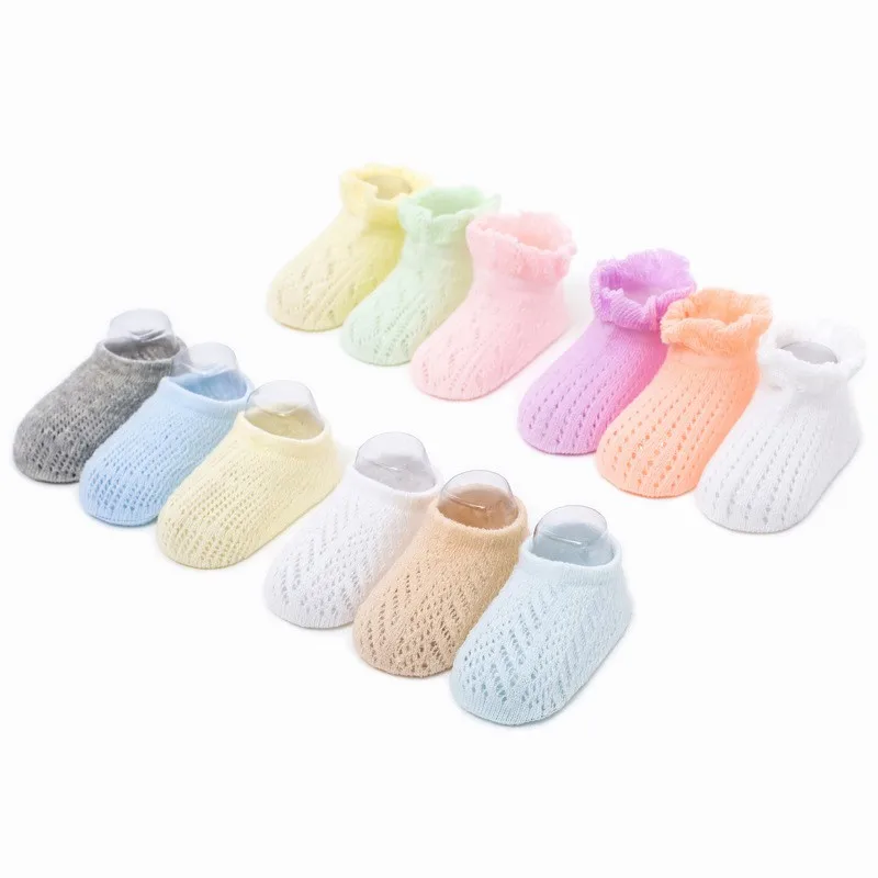 

3 Pair/ Lot New Kids Spring Summer Cotton Children Breathable Mesh Socks Newborn Baby Girl Infant Socks