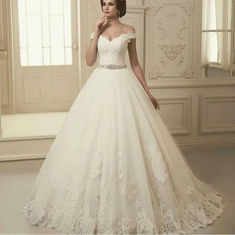 Off Shoulder Lace Wedding Dress