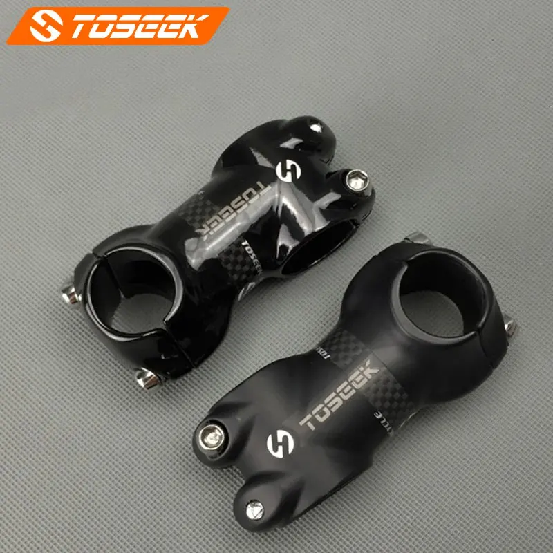 TOSEEK 3K Carbon + Aluminum Bike Stem Handlebar Diameter 25.4 mm ...