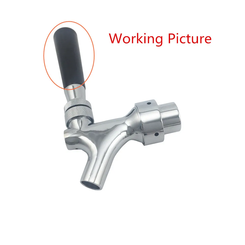 2pcs NEW Tap Handle Black Plastic Knob Draft Beer Faucet Replacement Homebrew Bar (1)
