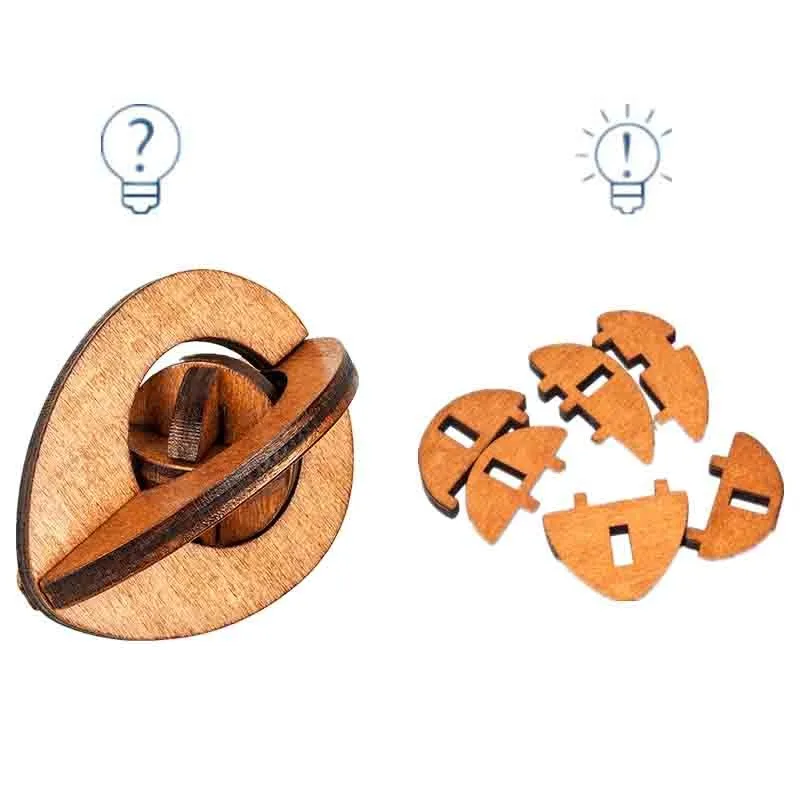 

New Children Adults Classic Intellectual Toy Wooden Rotary Egg Yolk Wooden Puzzle / Educational Toy Kong Ming / Luban Lock
