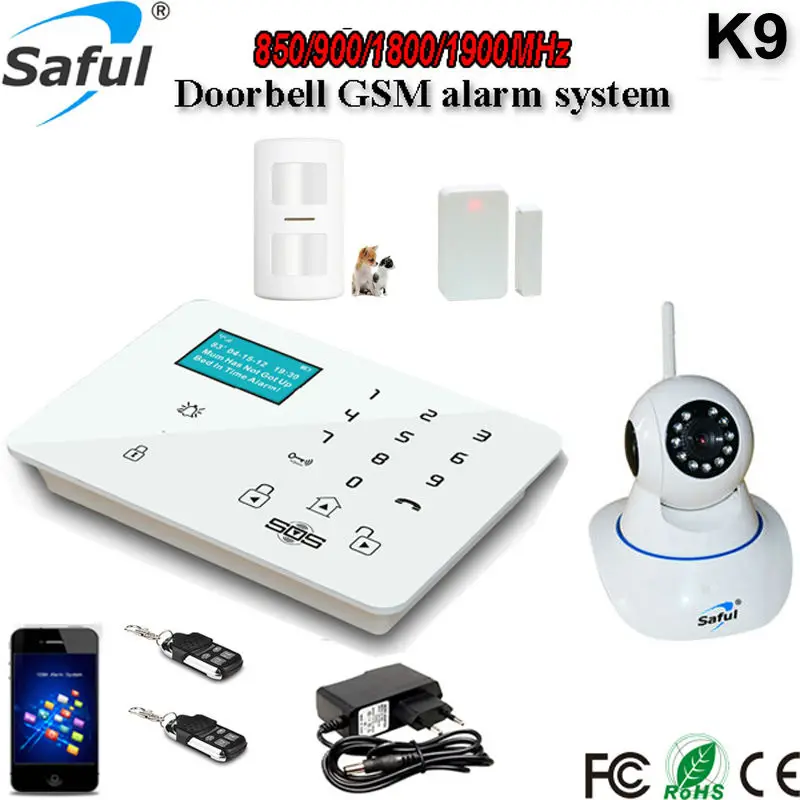 

Touch key LCD Android/ios APP Wireless Home Temperature alarm Wifi camera GSM Alarm System with function of calling & doorbell