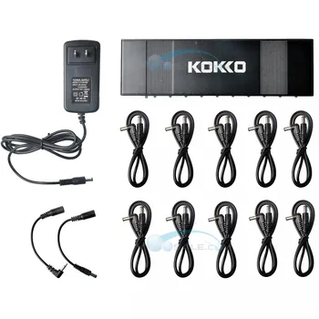 

Electric Guitar Effects Power Supply With 10 Isolated 8 Way For 9V & 1 Way for 12V & 1 Way for 18V Stabilized Voltage AC100-240V