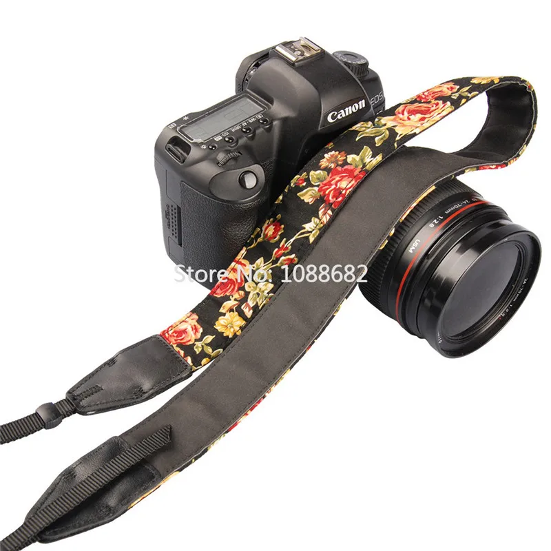 Jadkinsta Камера плечевой ремень шеи ремень Винтаж цветок Стиль прочный хлопок Камера ремень шеи ремень для Canon для цифровых зеркальных фотокамер Nikon