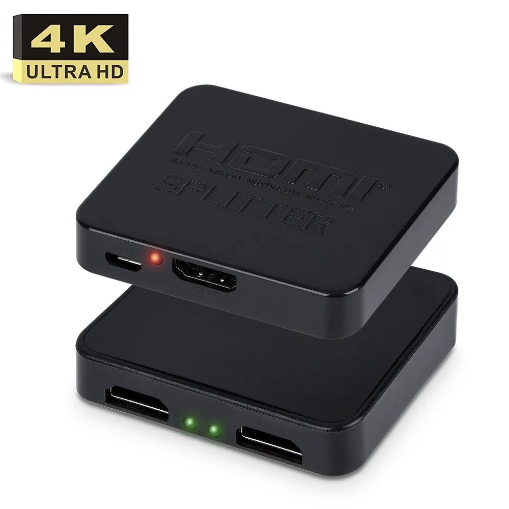 HDMI 1 в 2 Выход 2 к* 4 к 1x2 HDCP усилитель сигнала для зачистки HDMI Разветвитель переключатель 1 вход 2 выхода 4 к HDMI коммутатор для ПК ноутбука