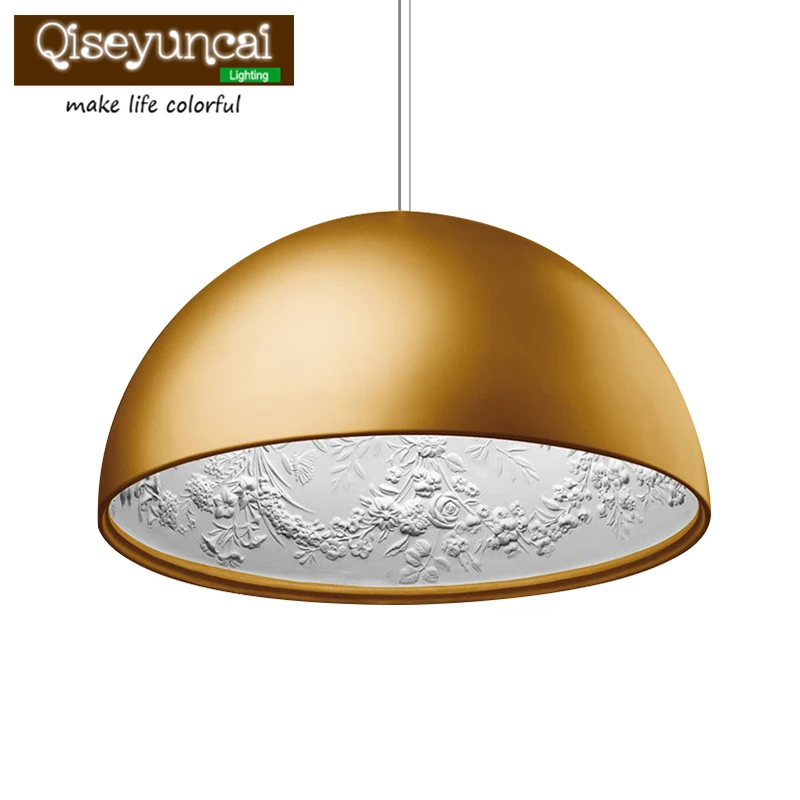 

Qiseyuncai Modern Minimalism FRP Resin Material E27 Pendant Light Marcel Wanders Internal Pattern Sky garden Led Hanging Light