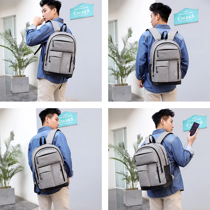 Мужской рюкзак многофункциональный карман 15,6 дюймов рюкзаки для ноутбука usb зарядка Рюкзак мужской большой емкости школьные сумки