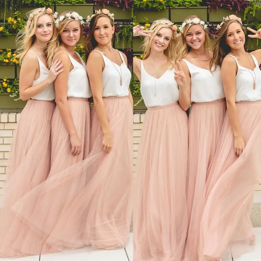 maxi dress with tulle skirt
