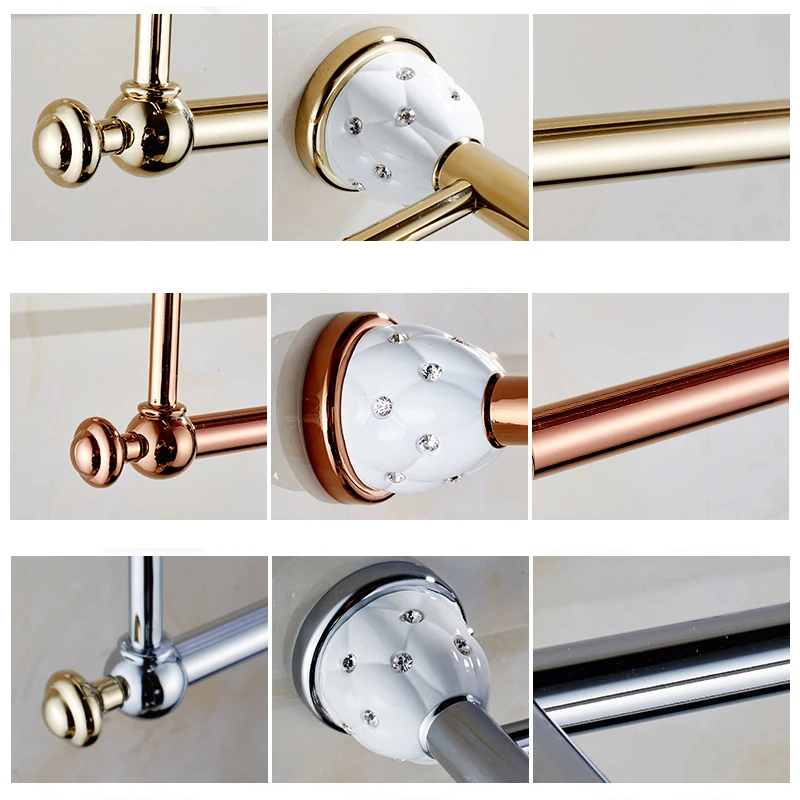 quyanre frap gappo wanan Single-Towel-Bar-Towel-Holder-Towel-rack-Solid-Brass-Crystal-Made-Chrome-Finish-Bathroom-Accessories-Frees2