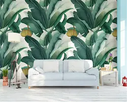 Beibehang пользовательские обои рисованной винтажные банановых листьев банан гостиная диван ТВ фон 3d росписи обоев папье peint