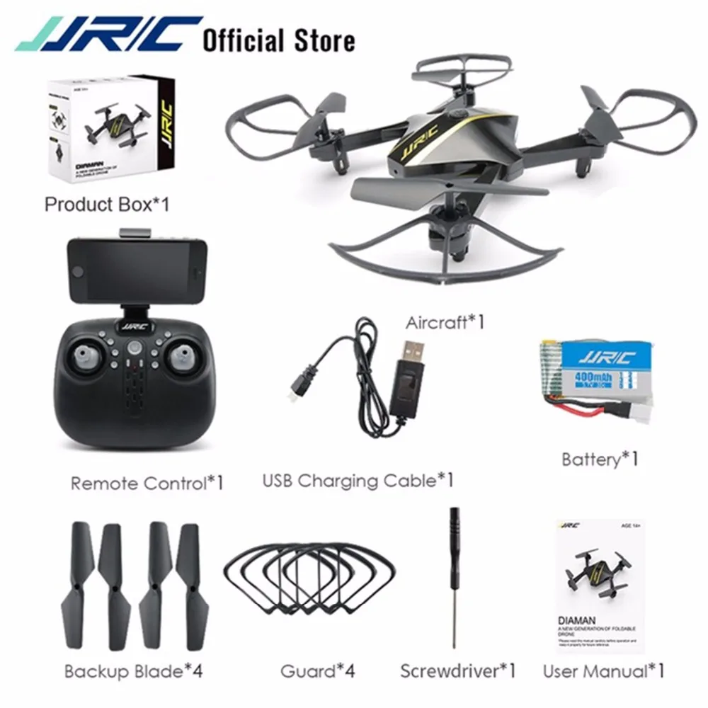 

JJRC H44WH DIAMAN WIFI FPV Foldable RC Quadcopter Drone with 720P Control Headless Mode Camera Remote Helicopter Selfie Drone