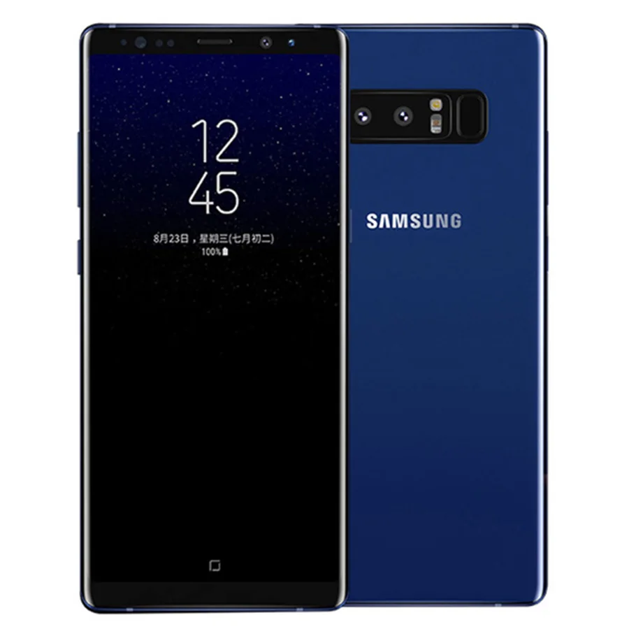 samsung Galaxy Note 8, 6,3 дюймов, четыре ядра, 6 ГБ ОЗУ, 64 Гб ПЗУ, двойная задняя камера, 12 Мп, 3300 мА/ч, разблокированный смартфон - Цвет: Deep Sea Blue