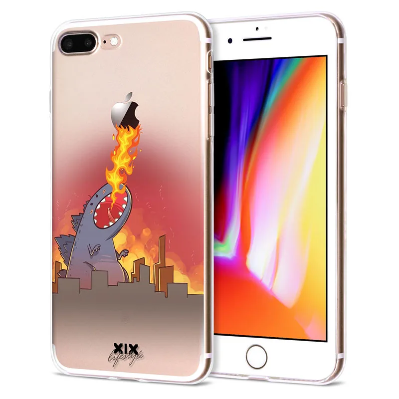 XIX чехол для iPhone 11 Pro Чехол 5 5S 6, 6 S, 7, 8plus X XS Max милый динозавр для чехла iPhone 7 чехол из мягкого ТПУ для iPhone XR чехол - Цвет: 01