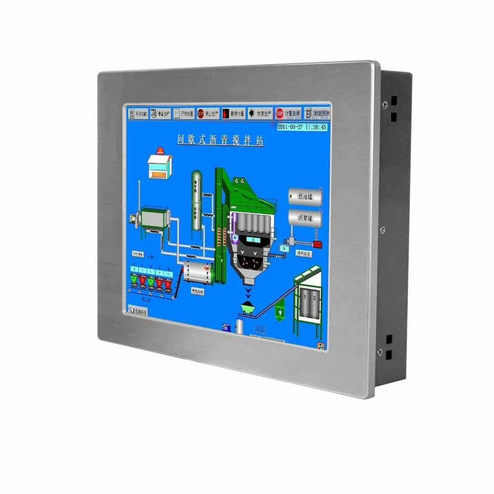 Good performance 12 inch cheap fanless embedded Industrial tablet PC lcd display